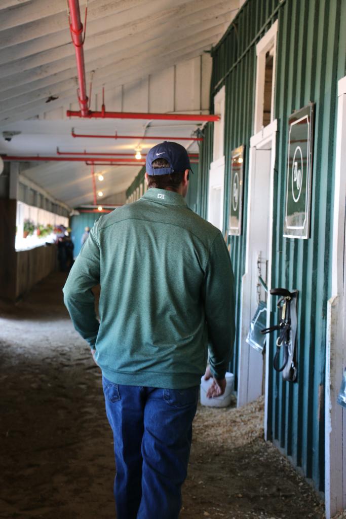 Walking the barns. (Julie June Stewart photo) 